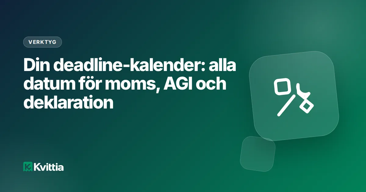 Viktiga datum för företag – din deadline-kalender för moms, AGI och deklaration