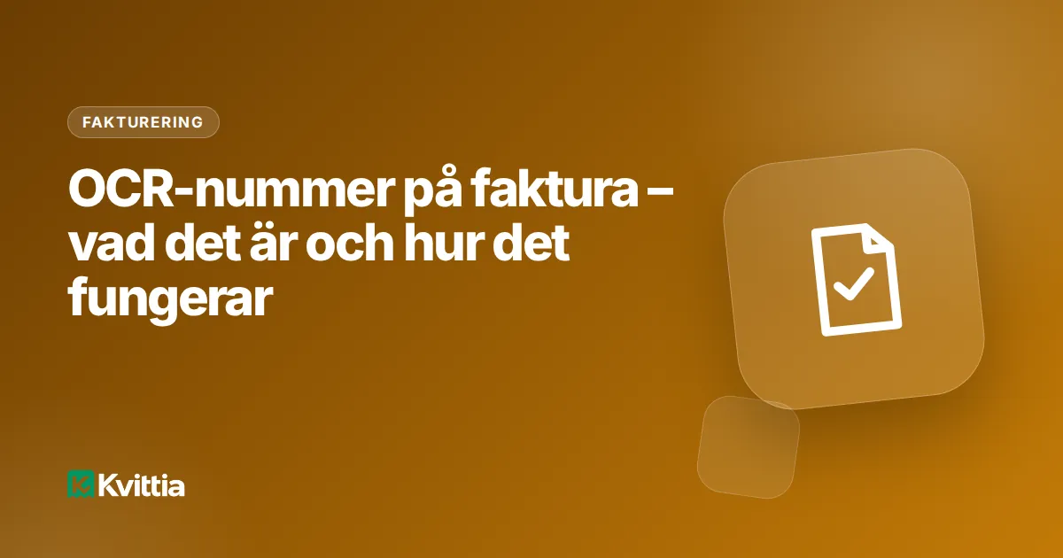 OCR-nummer på faktura – vad det är och hur det fungerar