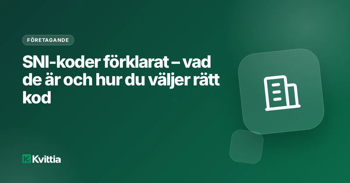 SNI-koder förklarat – vad de är och hur du väljer rätt kod
